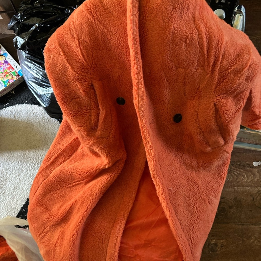 Women's Orange Teddy Coat